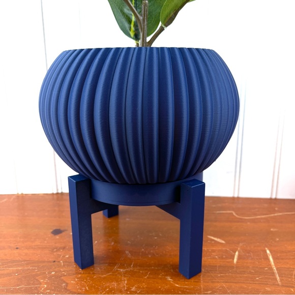 Indoor Planter Pot, The Roni Planter, Houseplants Pot, Dark Blue - Picture 1 of 8